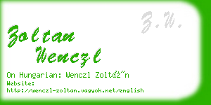 zoltan wenczl business card